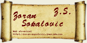 Zoran Šopalović vizit kartica